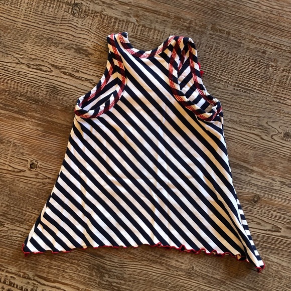 Girls red, white & blue tank top in size 4 - Picture 3 of 3